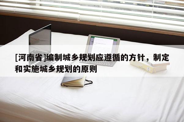 [河南省]編制城鄉(xiāng)規(guī)劃應(yīng)遵循的方針，制定和實(shí)施城鄉(xiāng)規(guī)劃的原則