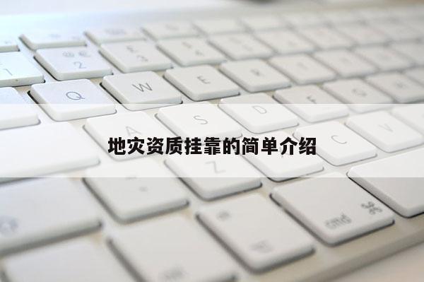 地災(zāi)資質(zhì) *** 的簡單介紹